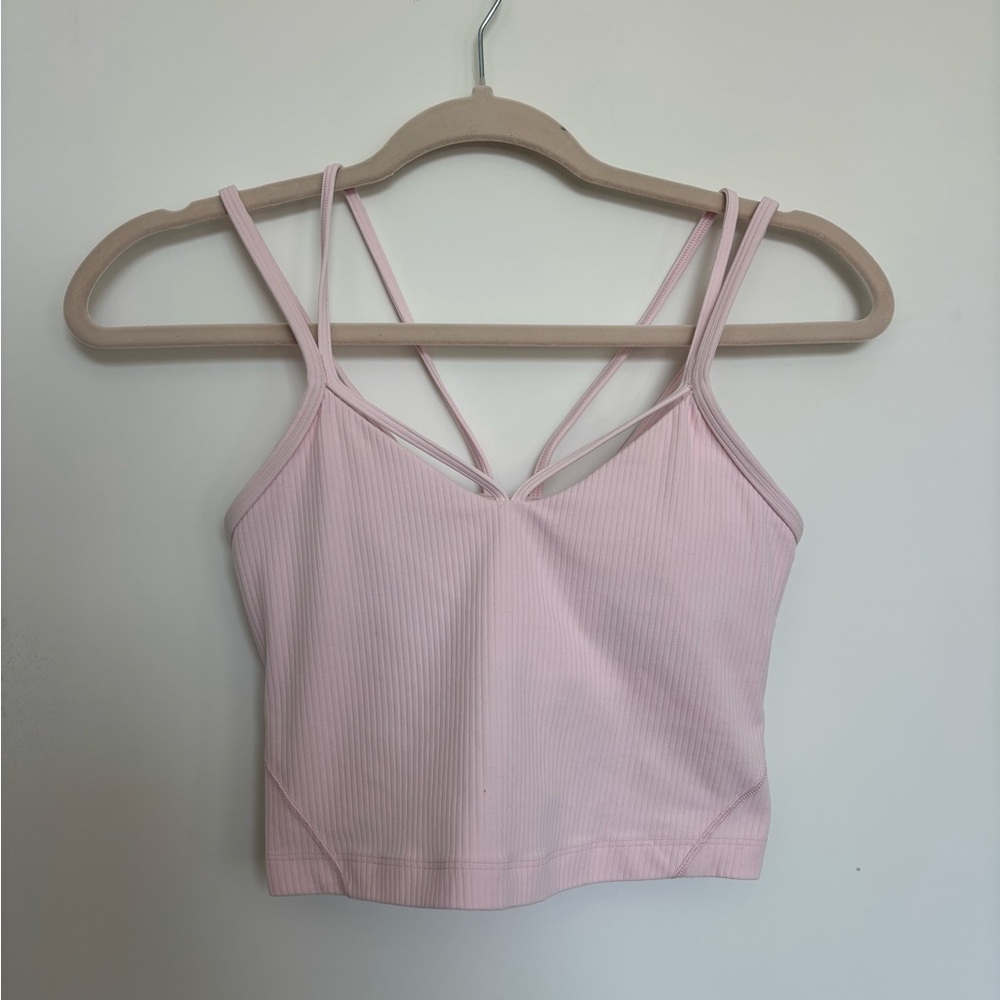 Lululemon Pink Strappy Crop Top